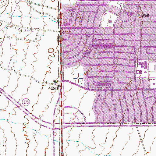 Topographic Map of Terrace Hills Middle School, TX
