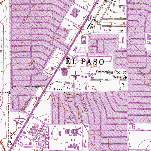 Topographic Map of Schuster Elementary School, TX