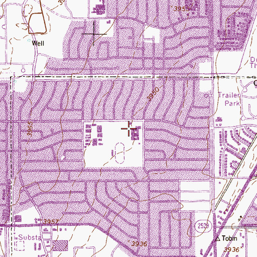 Topographic Map of Newman Elementary School, TX