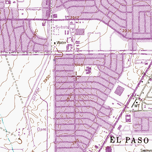 Topographic Map of Dowell Elementary School, TX