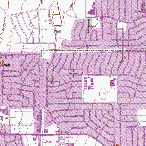Topographic Map of Andress High School, TX