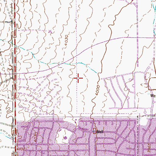 Topographic Map of Charles Middle School, TX