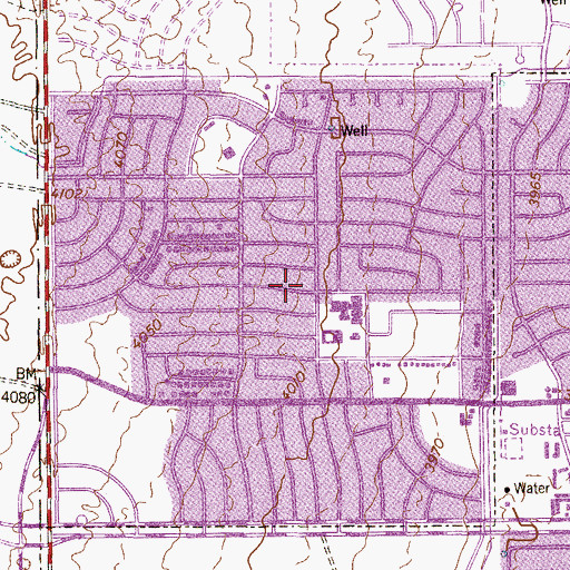 Topographic Map of Collins Elementary School, TX