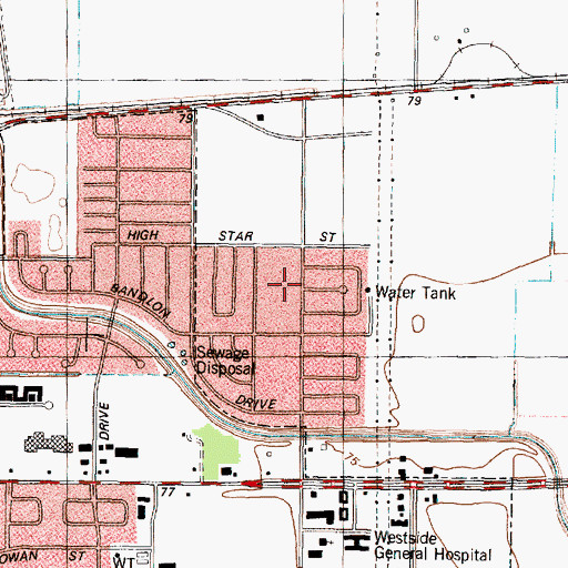 Topographic Map of Chancellor Elementary School, TX