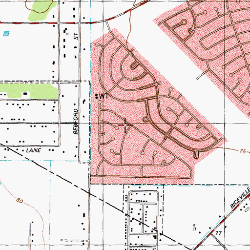 Topographic Map of Bell Elementary School, TX