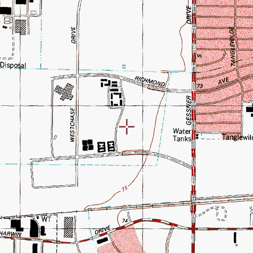 Topographic Map of Sneed Elementary School, TX