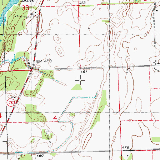 Topographic Map of Matanzas Prairie Nature Preserve, IL