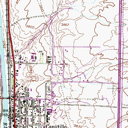 Topographic Map of Polkinghorn Addition Colonia, TX