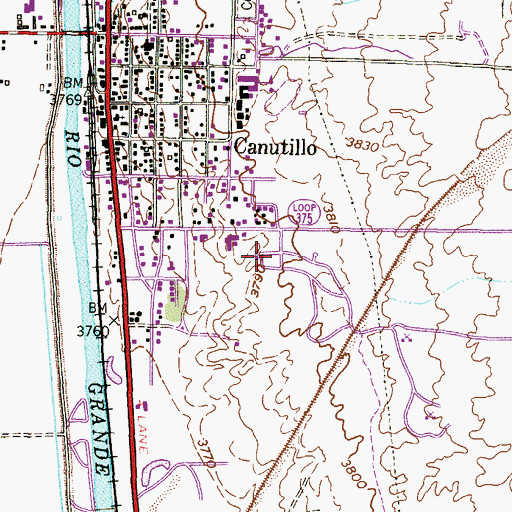 Topographic Map of Hermosa Vista Addition Colonia, TX