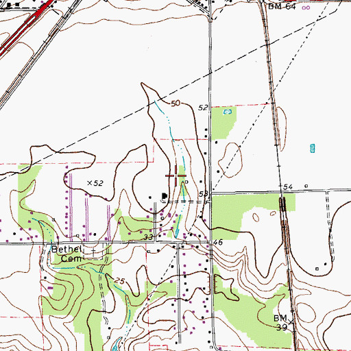 Topographic Map of Bethel Estates Number 2 Colonia, TX