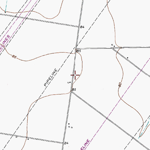 Topographic Map of Cheyene Colonia, TX