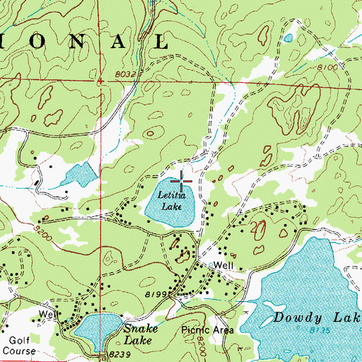 Topographic Map of Deer Lake Dam, CO