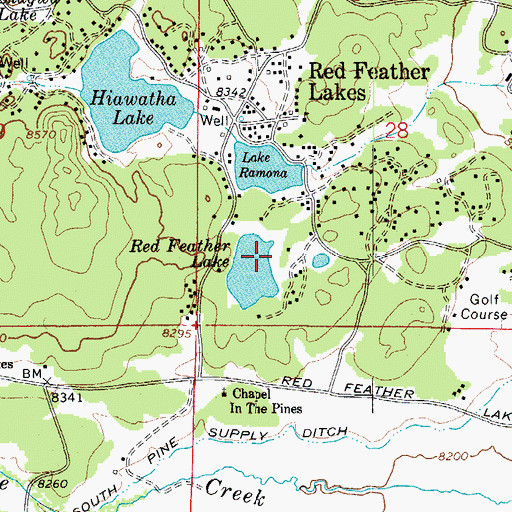 Topographic Map of Mitchell Lake Number 3, CO