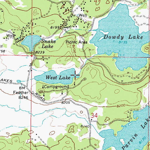 Topographic Map of Twin Lakes Dam, CO