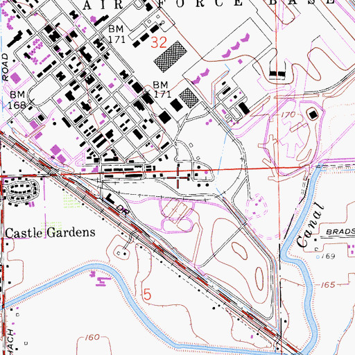 Topographic Map of Tri-C Community Day School, CA