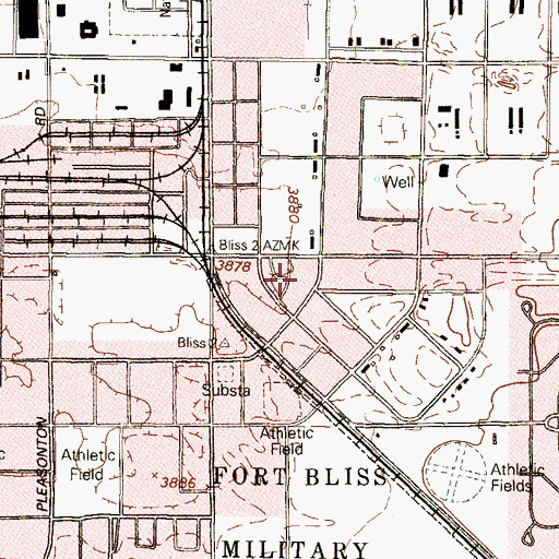 Topographic Map of 3rd Calvary Museum, TX