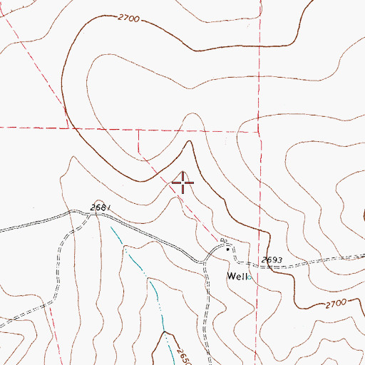 Topographic Map of Floyd County Branch Library, TX
