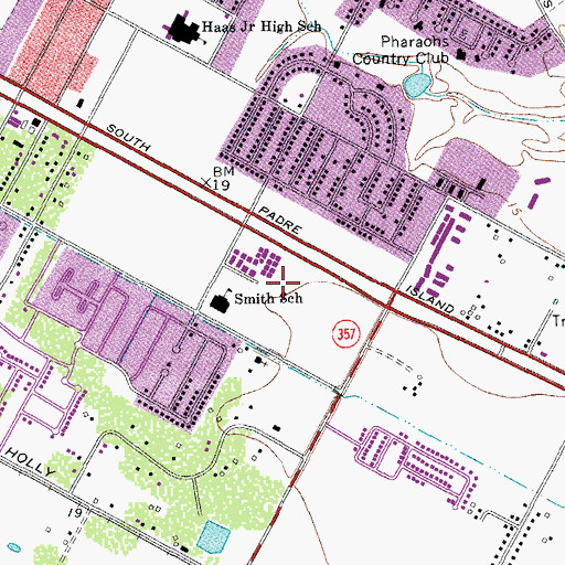 Topographic Map of Corpus Christi Medical Center - Bay Area, TX