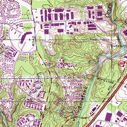 Topographic Map of Rollingwood, VA