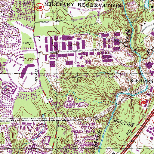 Topographic Map of Virginia 95 Industrial Park, VA