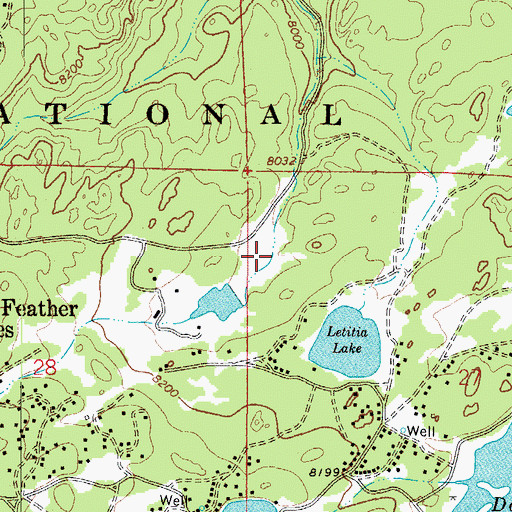 Topographic Map of Fox Acres Number 2 Reservoir, CO