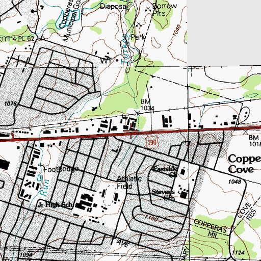 Topographic Map of Korean Methodist Church of Copperas Cove, TX