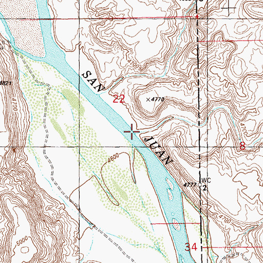 Topographic Map of Cowboy Wash, CO