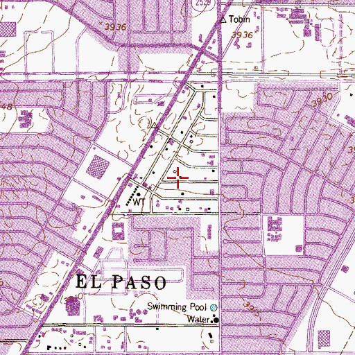 Topographic Map of New Hope Pentecostal Church, TX