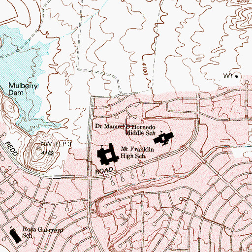 Topographic Map of Trinity Church of the Nazarene, TX