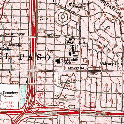 Topographic Map of Hope Presbyterian Church, TX