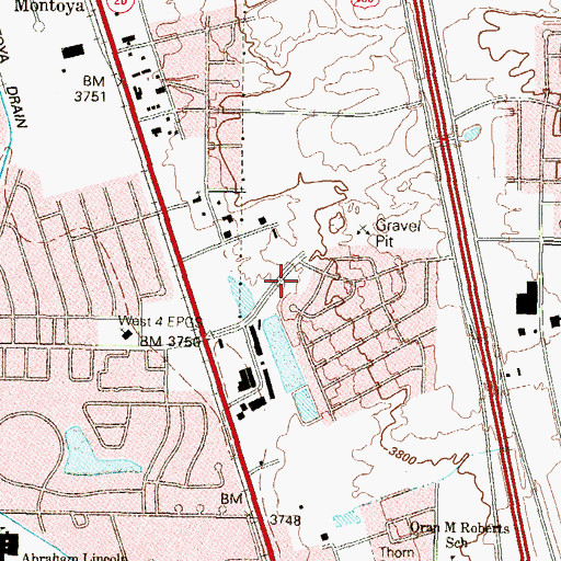 Topographic Map of Shepherd of the Valley Church, TX