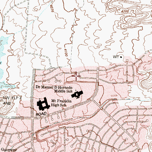 Topographic Map of Saint Lukes Catholic Church, TX