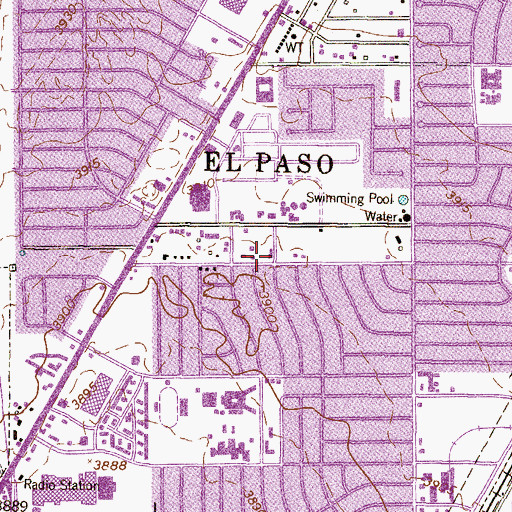 Topographic Map of First United Baptist Church, TX