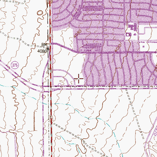 Topographic Map of Mount Zion Baptist Church, TX