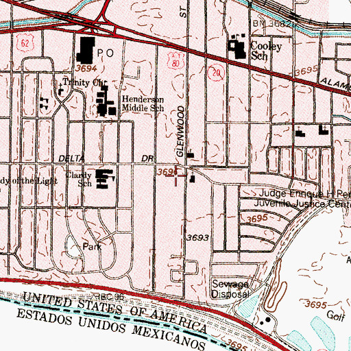 Topographic Map of Divino Salvador Presbyterian Church, TX