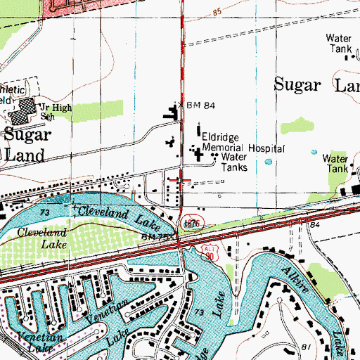 Topographic Map of Eldridge Road Church of Christ, TX