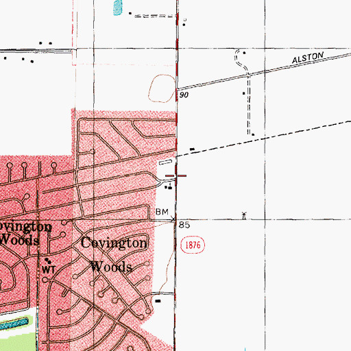 Topographic Map of Sugar Land Church of God, TX