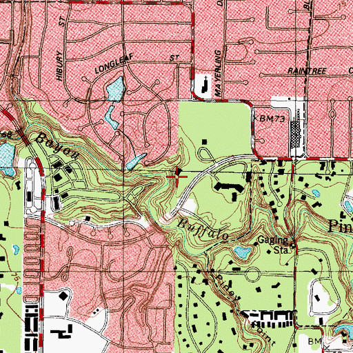 Topographic Map of Lakewood Church of the Nazarene, TX