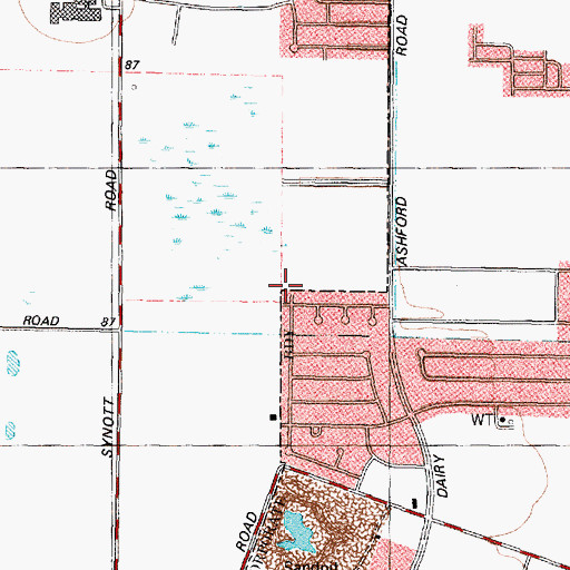 Topographic Map of Gethsemane United Church of Christ, TX