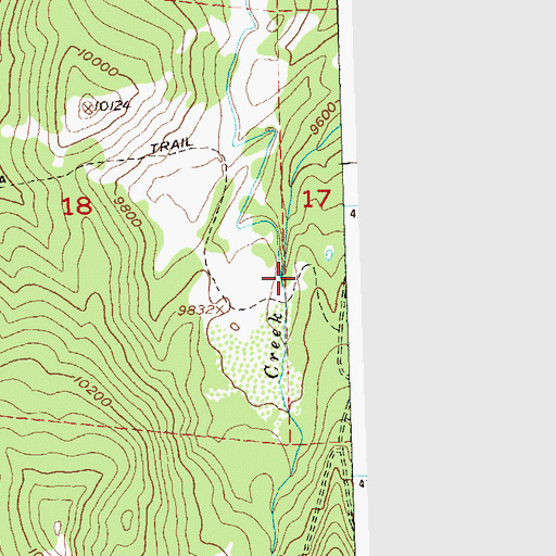 Topographic Map of Wilson Mesa Trail, CO