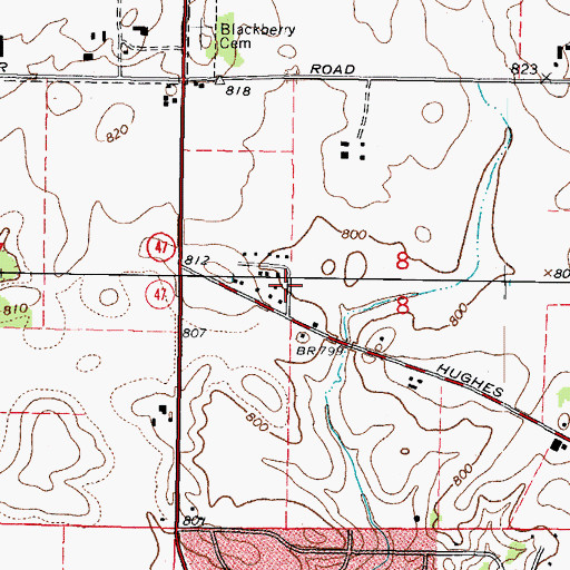 Topographic Map of Rombury Oaks, IL