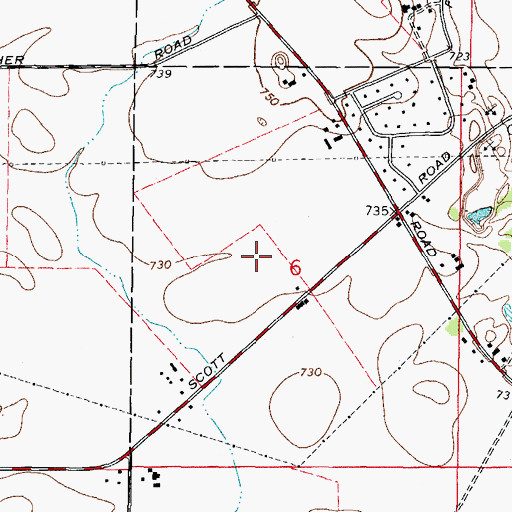 Topographic Map of Prairie Kame Forest Preserve, IL
