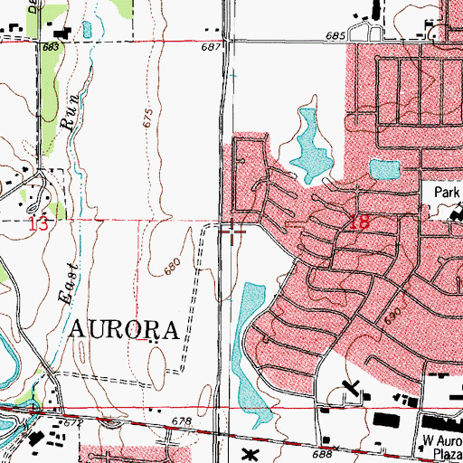 Topographic Map of Aurora Fire Department Station 10, IL