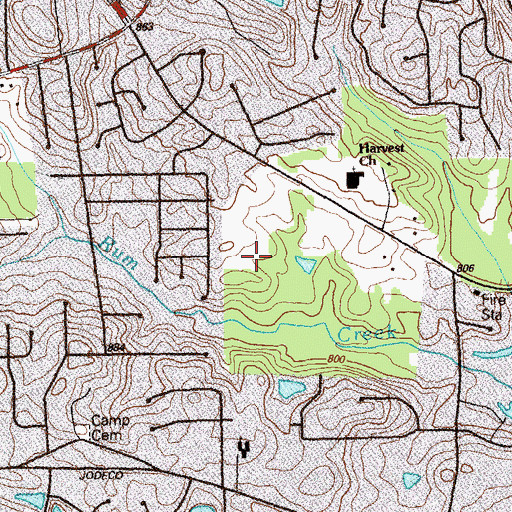 Topographic Map of M D Roberts Middle School, GA