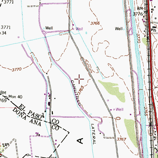 Topographic Map of Gallegos Park, TX