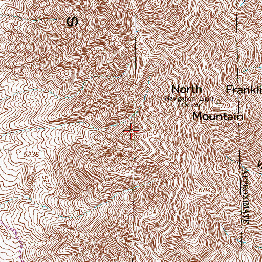Topographic Map of Franklin Mountains State Natural Area, TX