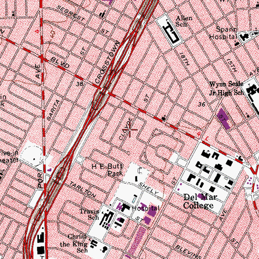 Topographic Map of Dahlia Terrace Park, TX