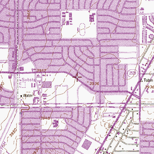 Topographic Map of Colonia Verde Park, TX