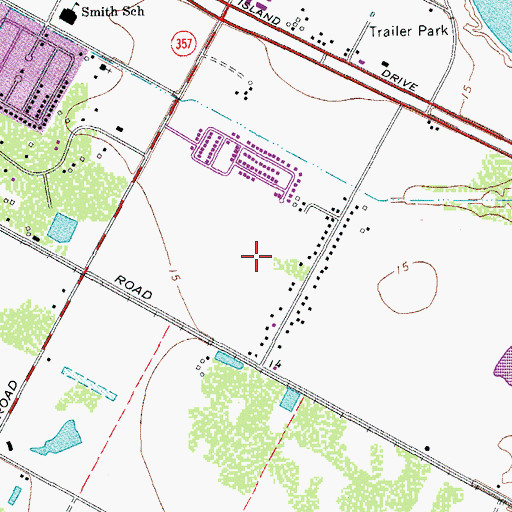 Topographic Map of Sands Park, TX