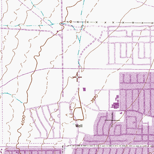 Topographic Map of Veterans Park, TX